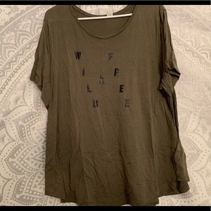 Olive Green Wild & Free T Shirt